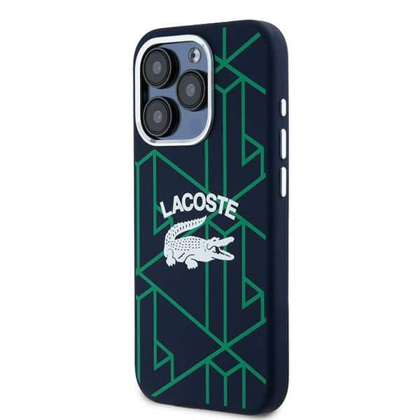 Lacoste LCHMP15XSBIV iPhone 15 Pro Max Σκληρή θήκη 6,7" σε μπλε χρώμα από σιλικόνη με μονόγραμμα και vintage λογότυπο Ma - Image 2