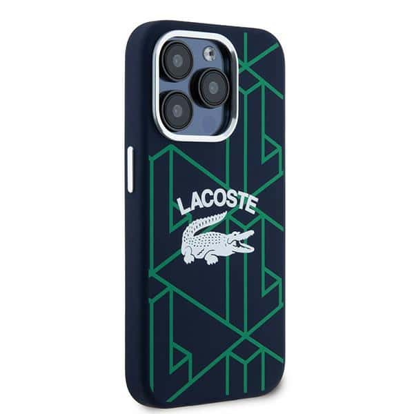 Lacoste LCHMP15XSBIV iPhone 15 Pro Max Σκληρή θήκη 6,7" σε μπλε χρώμα από σιλικόνη με μονόγραμμα και vintage λογότυπο Ma - Image 4