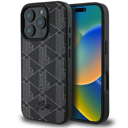 Lacoste Blend Monogram MagSafe - θήκη για Apple iPhone 16 Pro Max - Μαύρο