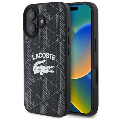 Lacoste Monogram Vintage Logo MagSafe - θήκη για Apple iPhone 16 - Μαύρο