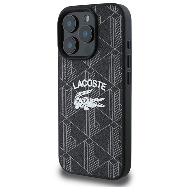 Σκληρή θήκη Lacoste LCHMP16LPIGK για iPhone 16 Pro 6,3" σε μπλε/μαύρο χρώμα με μονόγραμμα και vintage λογότυπο, MagSafe - Image 2