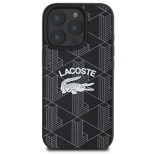 Σκληρή θήκη Lacoste LCHMP16LPIGK για iPhone 16 Pro 6,3" σε μπλε/μαύρο χρώμα με μονόγραμμα και vintage λογότυπο, MagSafe - Image 3