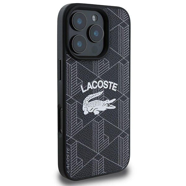 Σκληρή θήκη Lacoste LCHMP16LPIGK για iPhone 16 Pro 6,3" σε μπλε/μαύρο χρώμα με μονόγραμμα και vintage λογότυπο, MagSafe - Image 4