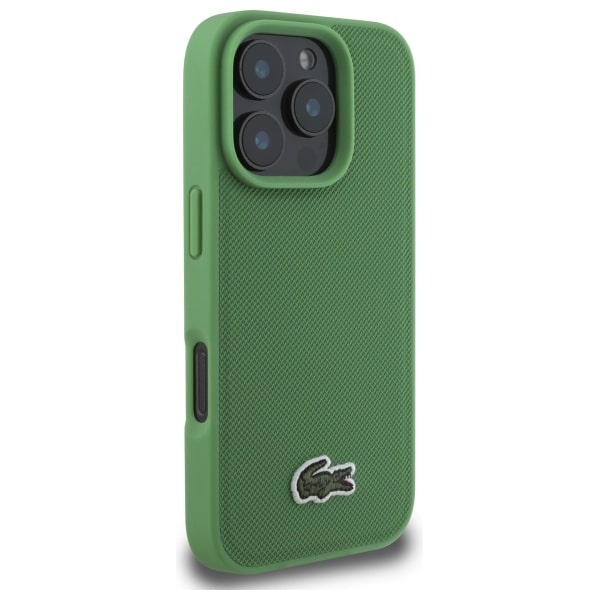 Σκληρή θήκη Lacoste LCHMP16LPVCN για iPhone 16 Pro 6,3" σε μαύρο/πράσινο χρώμα Iconic Petit Pique MagSafe - Image 4
