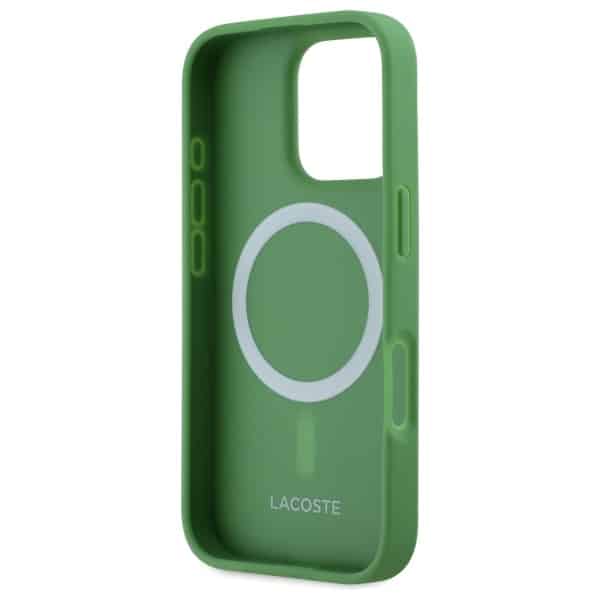 Σκληρή θήκη Lacoste LCHMP16LPVCN για iPhone 16 Pro 6,3" σε μαύρο/πράσινο χρώμα Iconic Petit Pique MagSafe - Image 7