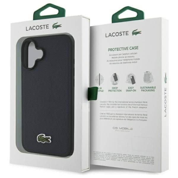 Lacoste LCHMP16SPVCV iPhone 16 6.1" γρανατοειδές/ναυτικό σκληρό περίβλημα Iconic Petit Pique MagSafe - Image 8