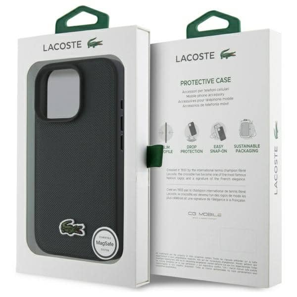 Lacoste LCHMP16XPVCE πράσινη σκληρή θήκη για iPhone 16 Pro Max 6,9" Iconic Petit Pique - Image 8