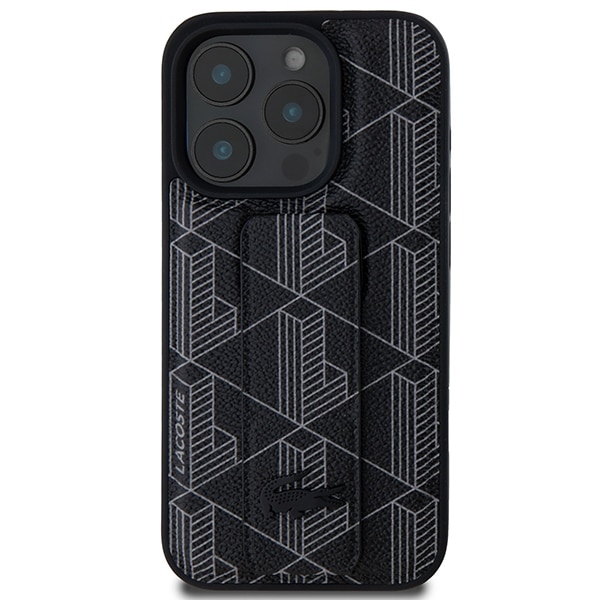 Lacoste Grip Stand Mono - θήκη για Apple iPhone 16 Pro - Μαύρο - Image 3