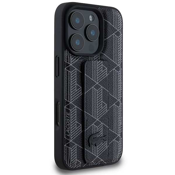 Lacoste Grip Stand Mono - θήκη για Apple iPhone 16 Pro - Μαύρο - Image 4