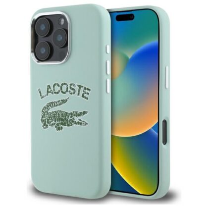 Lacoste Silicone Cracked Logo MagSafe - θήκη για Apple iPhone 16 Pro - Διάφανο