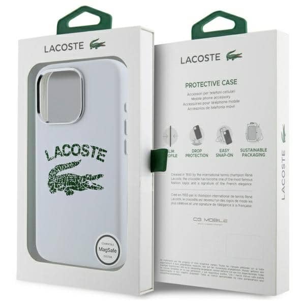 Lacoste Silicone Cracked Logo MagSafe - θήκη για Apple iPhone 16 Pro - Πολύχρωμο - Image 8