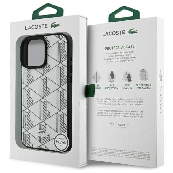 Lacoste LCHMP16XPBSH iPhone 16 Pro Max 6,9" σκληρή θήκη Mono Farine MagSafe - Image 8