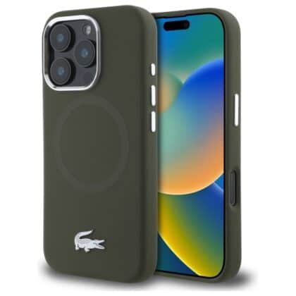 Lacoste Silicone Croco Logo MagSafe - θήκη για Apple iPhone 16 Pro Max - Πράσινο