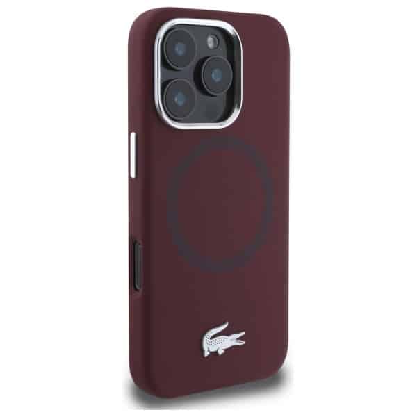 Lacoste Silicone Croco Logo MagSafe - θήκη για Apple iPhone 16 Pro Max - Κόκκινο - Image 4