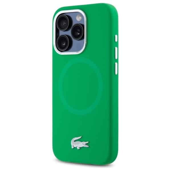 Lacoste LCHMP15LSMAN iPhone 15 Pro 6,1" estragon σκληρή θήκη Silicone Croco Logo MagSafe - Image 2