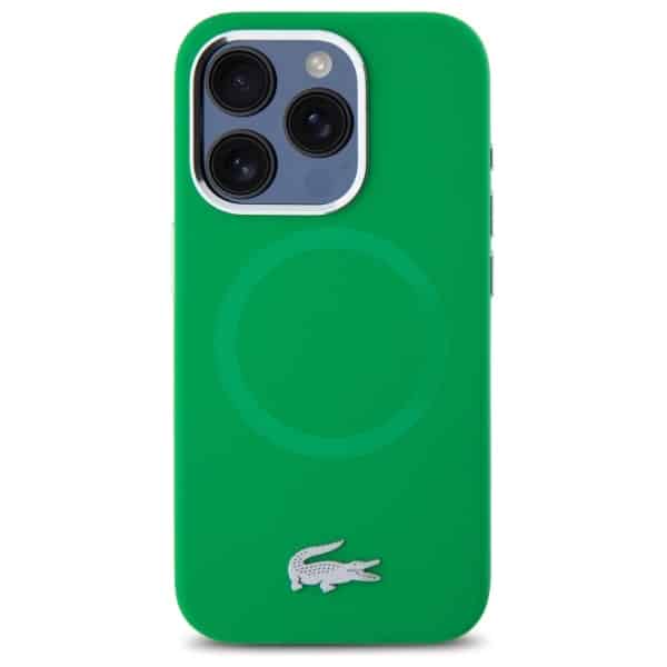 Lacoste LCHMP15LSMAN iPhone 15 Pro 6,1" estragon σκληρή θήκη Silicone Croco Logo MagSafe - Image 3