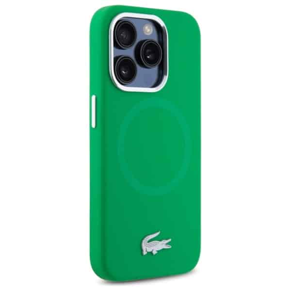 Lacoste LCHMP15LSMAN iPhone 15 Pro 6,1" estragon σκληρή θήκη Silicone Croco Logo MagSafe - Image 4