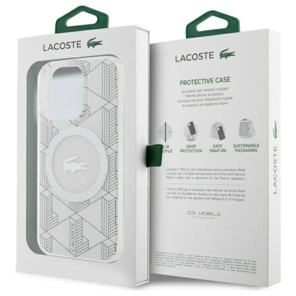 Lacoste IML Blend Monogram MagSafe - θήκη για Apple iPhone 15 Pro - Πολύχρωμο - Image 8
