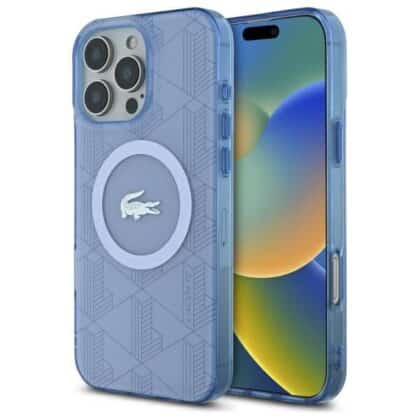 Lacoste LCHMP16LUBSLB Σκληρή θήκη iPhone 16 Pro 6,3" ανοιχτό μπλε IML Blend Monogram Mag