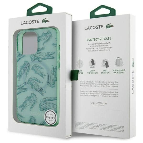 Lacoste IML Croc MagSafe - θήκη για Apple iPhone 16 Pro Max - Διάφανο - Image 8