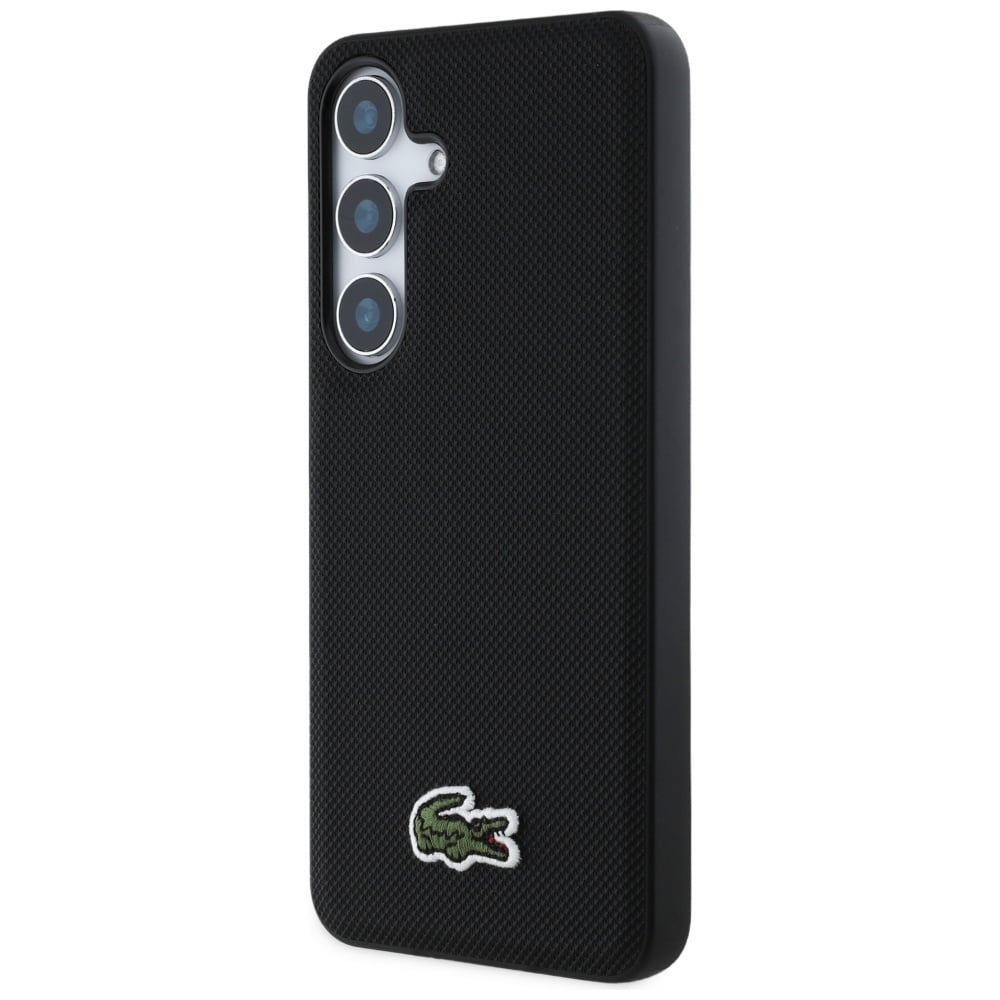 Lacoste Iconic Petit Pique Woven Logo CBDY Strap MagSafe - θήκη για Samsung Galaxy S25 - Μαύρο - Image 2