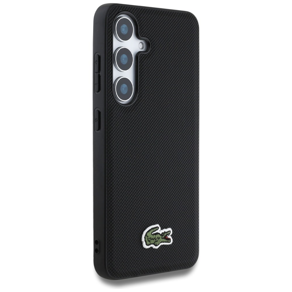 Lacoste Iconic Petit Pique Woven Logo CBDY Strap MagSafe - θήκη για Samsung Galaxy S25 - Μαύρο - Image 4