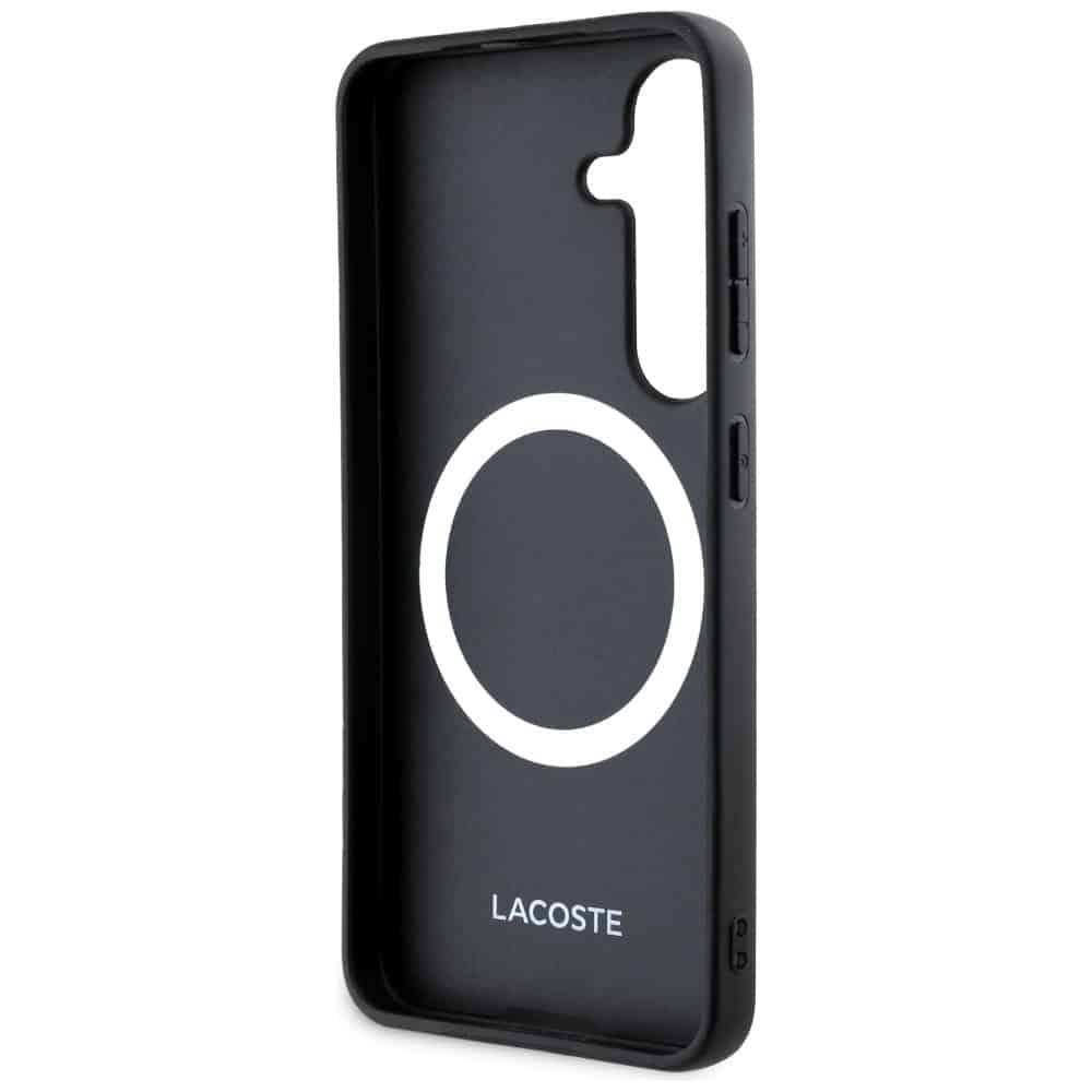 Lacoste Iconic Petit Pique Woven Logo CBDY Strap MagSafe - θήκη για Samsung Galaxy S25 - Μαύρο - Image 7