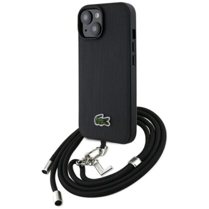 Lacoste Iconic Petit Pique Crossbody Cord MagSafe - θήκη για Apple iPhone 15 - Μαύρο