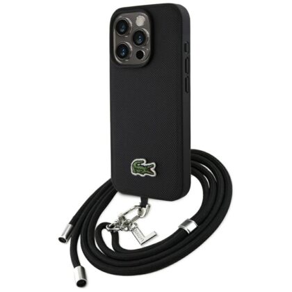 Lacoste Iconic Petit Pique Crossbody Cord MagSafe - θήκη για Apple iPhone 15 Pro - Μαύρο