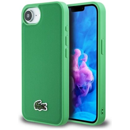 Lacoste Iconic Petit Pique Woven Logo MagSafe - θήκη για Apple iPhone 16e / 17e - Πράσινο