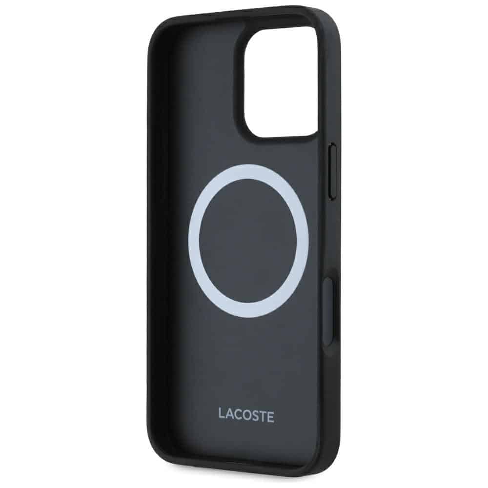 Σετ θήκης 2 σε 1 Lacoste + καλωδίου USB-C Iconic Petit Pique Woven MagSafe για iPhone 16 Pro Max μαύρο - Image 6