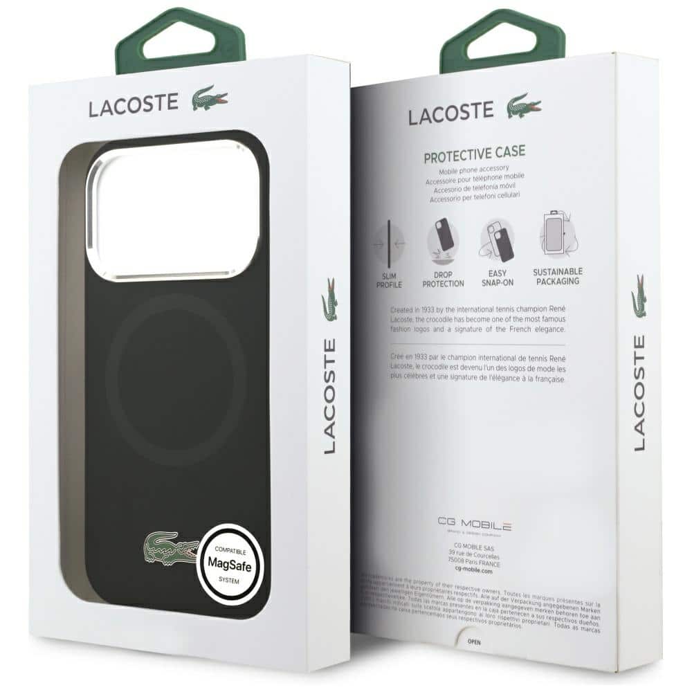 Lacoste Silicone Metal Logo MagSafe - θήκη για Apple iPhone 17 Pro - Μαύρο - Image 8