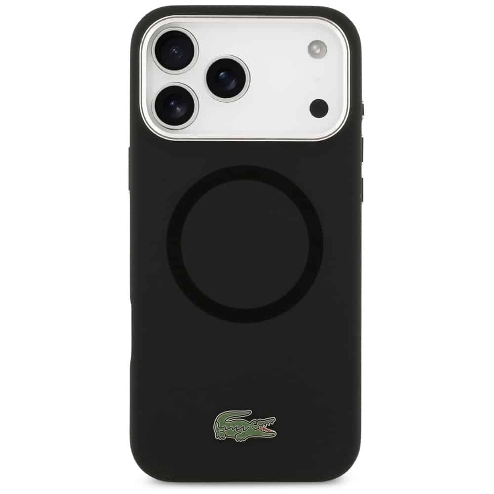 Lacoste Σιλικόνη με Μεταλλικό Λογότυπο MagSafe - θήκη για Apple iPhone 17 Pro Max - Μαύρο - Image 3