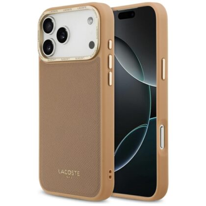 Lacoste Champs Elysees Χρυσό Λογότυπο MagSafe - θήκη για Apple iPhone 17 Pro Max - Ροζ