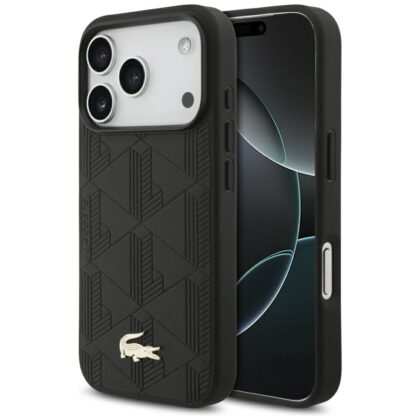 Lacoste Nomograme Χρυσό Λογότυπο MagSafe - θήκη για Apple iPhone 17 Pro - Μαύρο