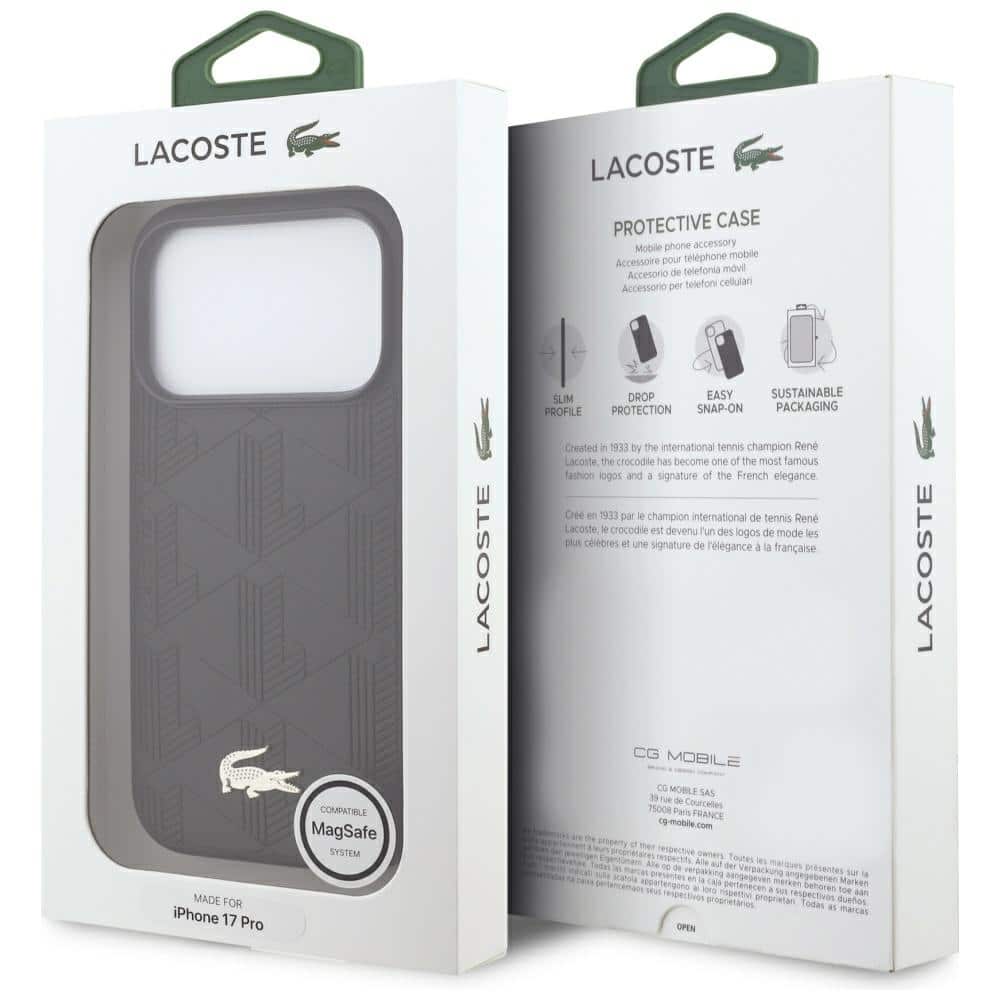 Lacoste Nomograme Χρυσό Λογότυπο MagSafe - θήκη για Apple iPhone 17 Pro - Μαύρο - Image 8