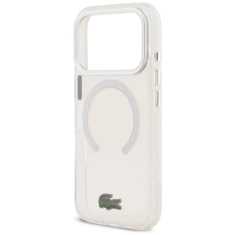 Θήκη Lacoste MagSafe με αντικραδασμική προστασία, διάφανη και γυαλιστερή επίστρωση για iPhone 17 Pro, λευκή - Image 6