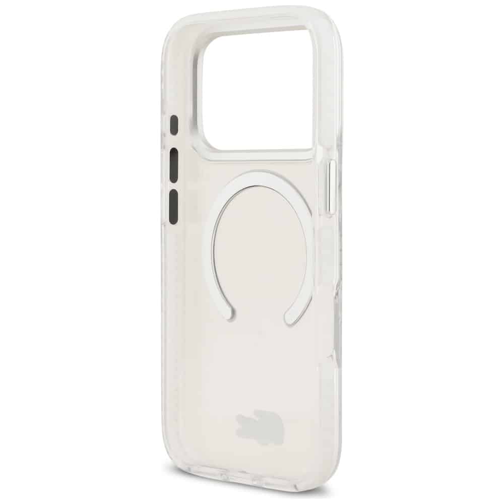 Θήκη Lacoste MagSafe με αντικραδασμική προστασία, διάφανη και γυαλιστερή επίστρωση για iPhone 17 Pro, λευκή - Image 7