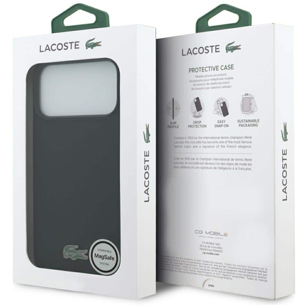 Lacoste Petit Pique Lacquer Logo MagSafe - θήκη για Apple iPhone 17 Pro Max - Μαύρο - Image 8