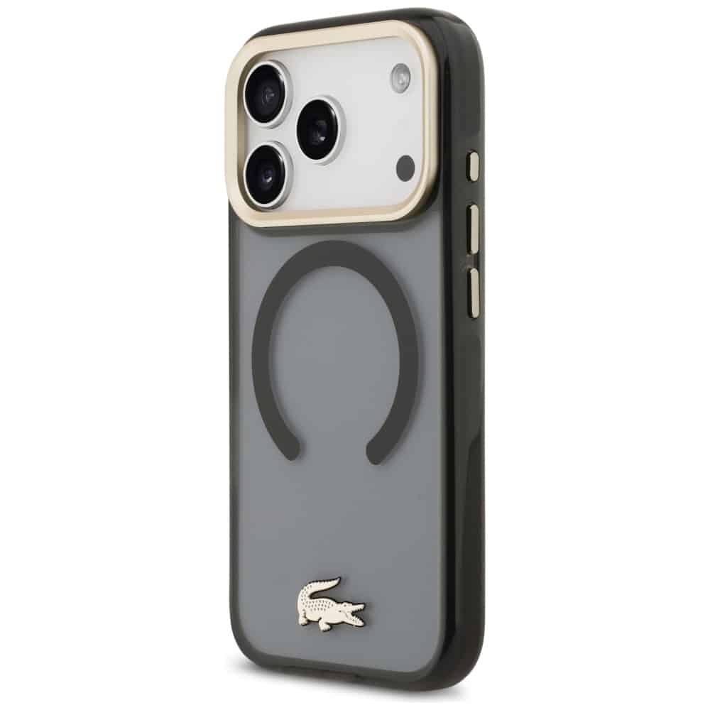 Lacoste Shockproof Διαφανής Ματ Χρυσό Λογότυπο MagSafe - θήκη για Apple iPhone 17 Pro - Μαύρο - Image 2
