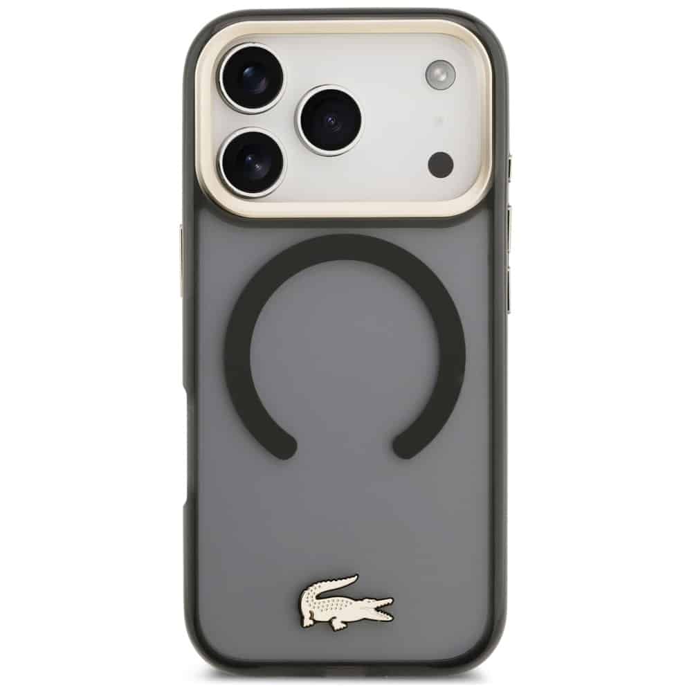 Lacoste Shockproof Διαφανής Ματ Χρυσό Λογότυπο MagSafe - θήκη για Apple iPhone 17 Pro - Μαύρο - Image 3