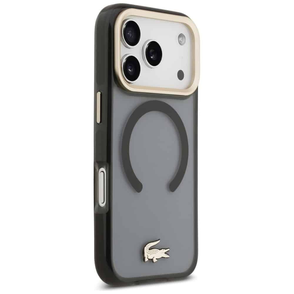 Lacoste Shockproof Διαφανής Ματ Χρυσό Λογότυπο MagSafe - θήκη για Apple iPhone 17 Pro - Μαύρο - Image 4
