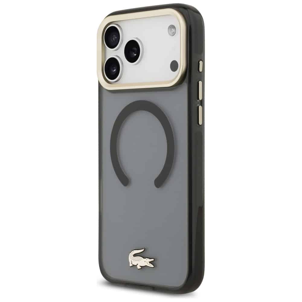 Lacoste Shockproof Διαφανής Ματ Χρυσό Λογότυπο MagSafe - θήκη για Apple iPhone 17 Pro Max - Μαύρο - Image 2