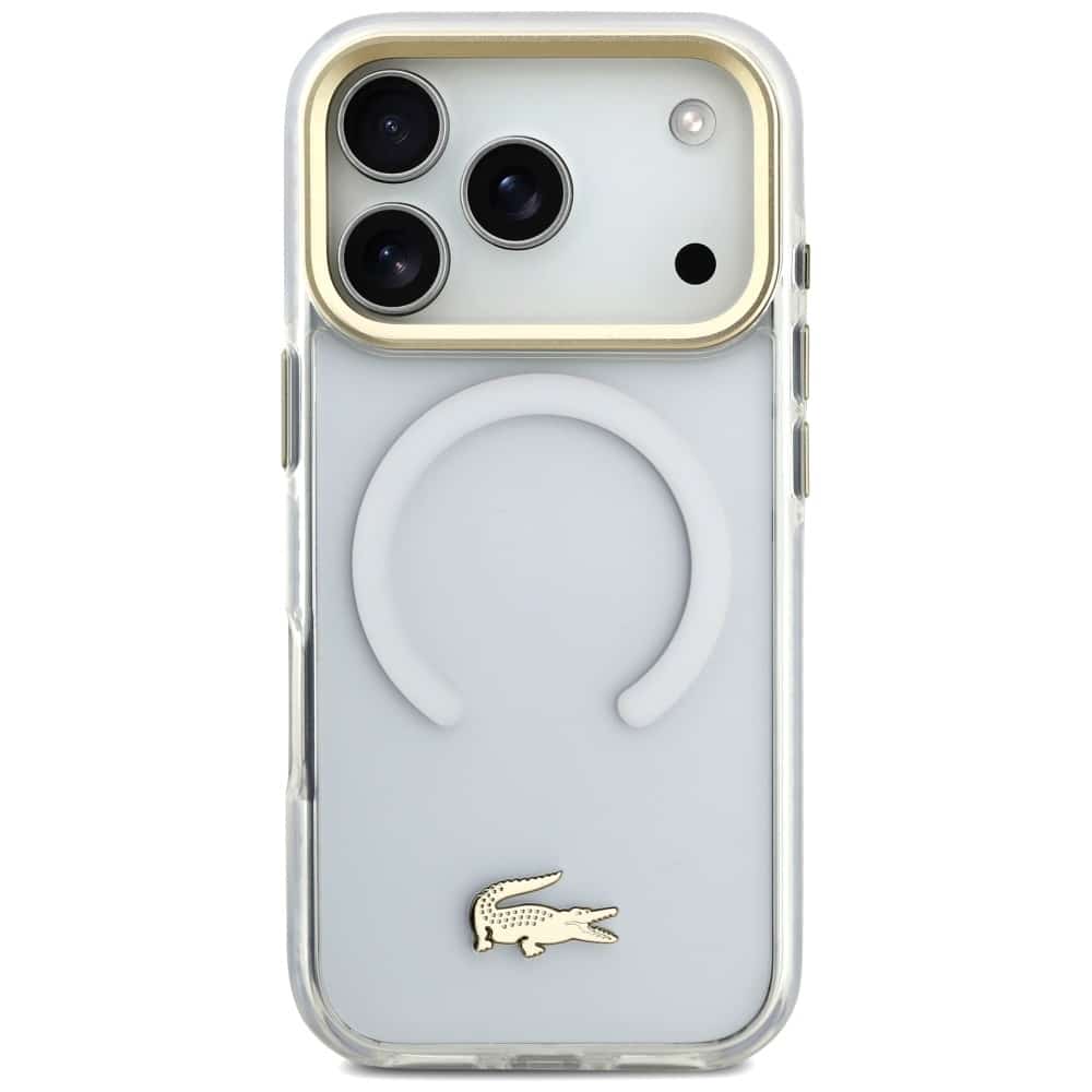 Lacoste Shockproof Διαφανής Ματ Χρυσό Λογότυπο MagSafe - θήκη για Apple iPhone 17 Pro - Λευκό - Image 3