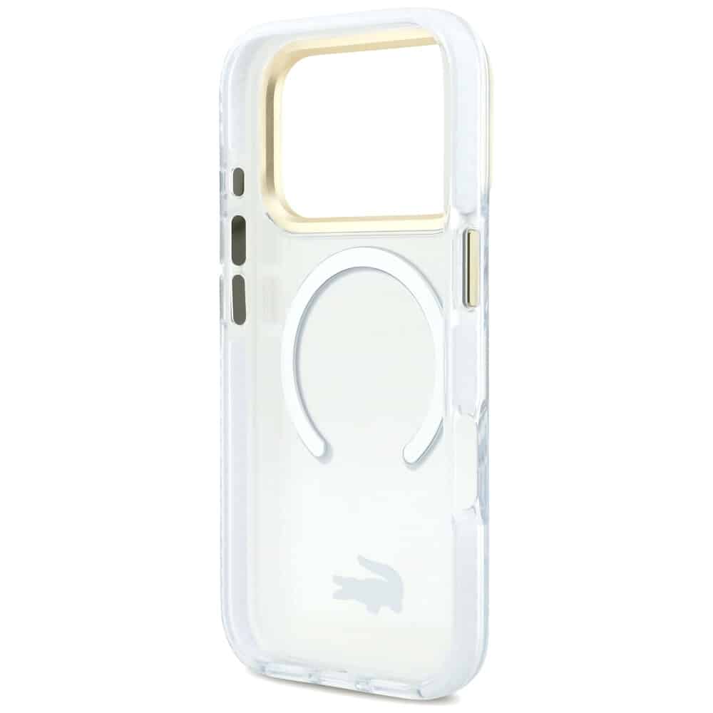 Lacoste Shockproof Διαφανής Ματ Χρυσό Λογότυπο MagSafe - θήκη για Apple iPhone 17 Pro - Λευκό - Image 7