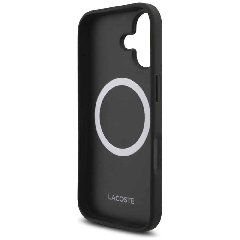 Lacoste Iconic Petit Pique Woven Logo MagSafe - θήκη για Apple iPhone 17 - Μαύρο - Image 7