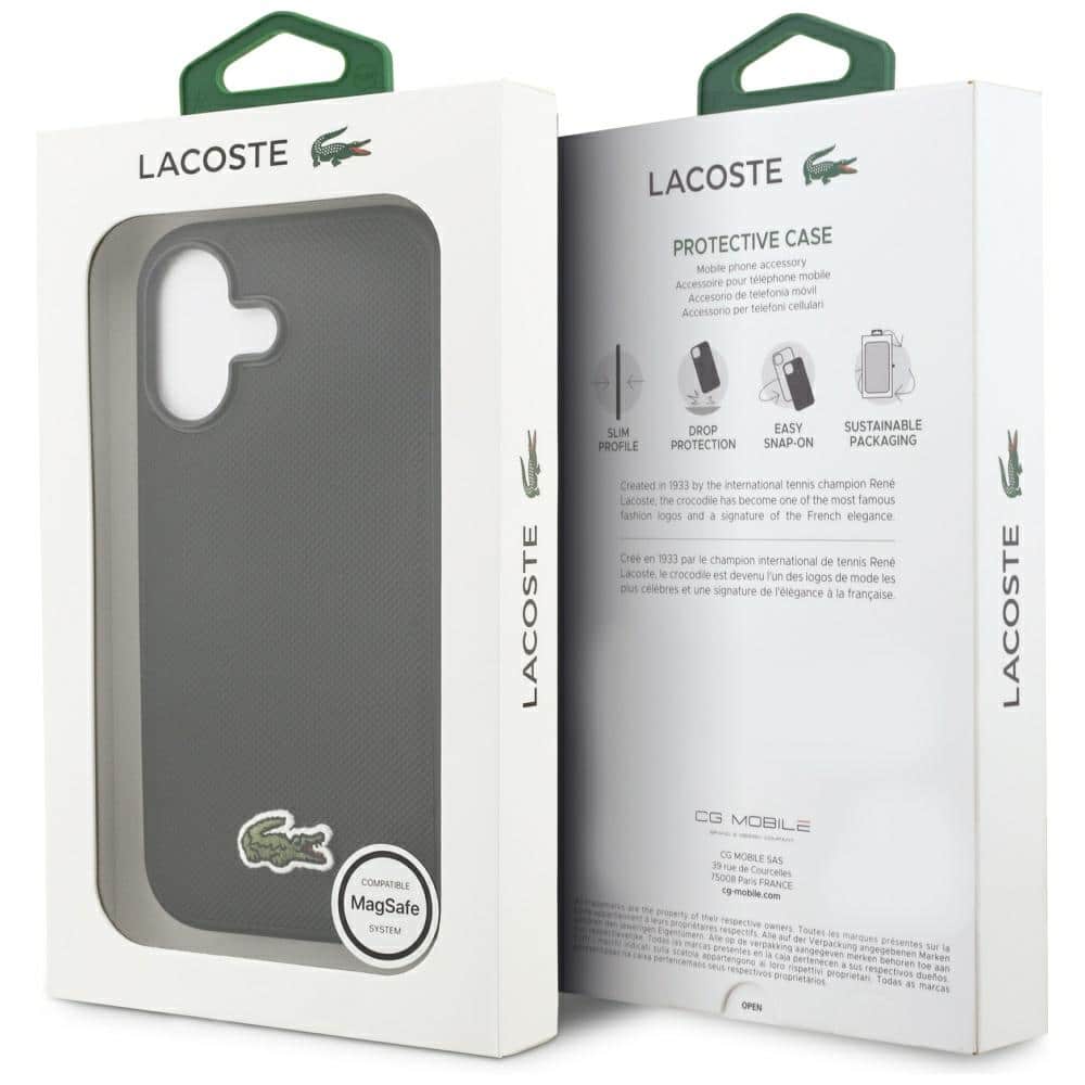 Lacoste Iconic Petit Pique Woven Logo MagSafe - θήκη για Apple iPhone 17 - Μαύρο - Image 8