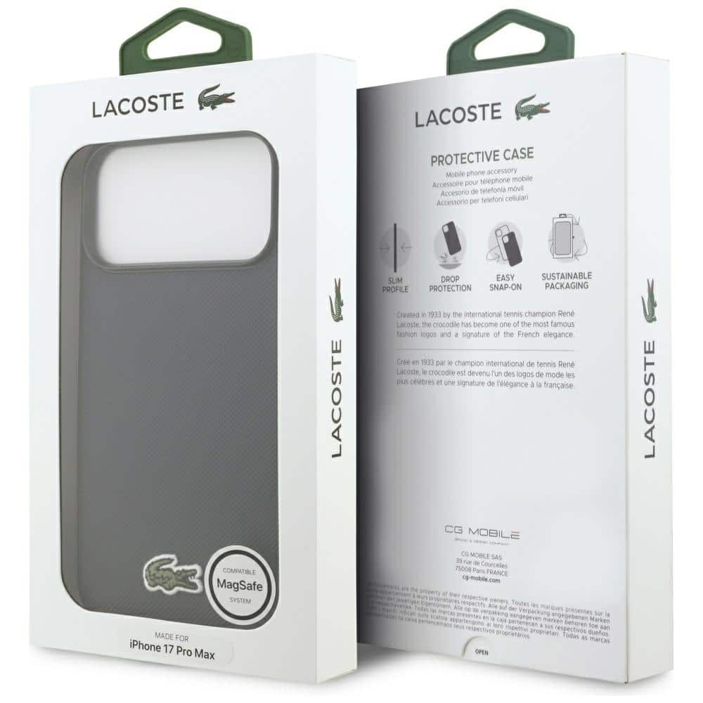 Lacoste Iconic Petit Pique Woven Logo MagSafe - θήκη για Apple iPhone 17 Pro Max - Μπλε - Image 8