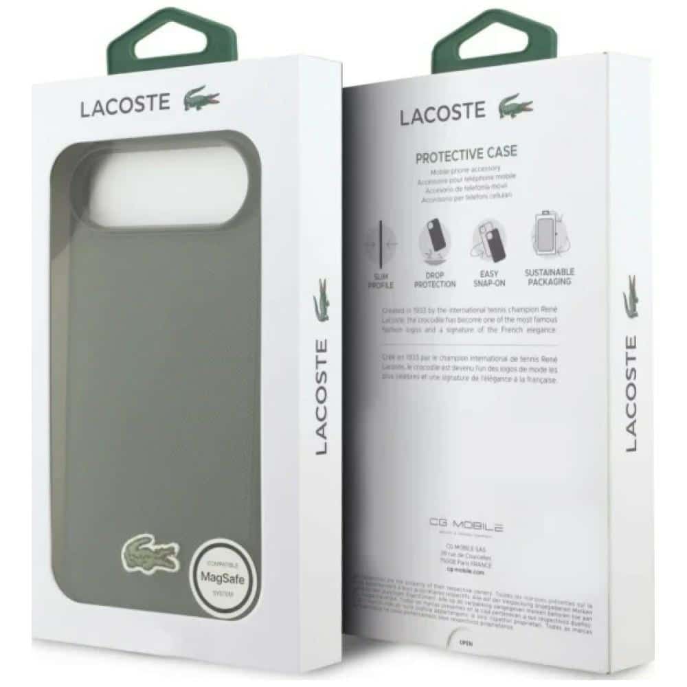 Lacoste Iconic Petit Pique Woven Logo MagSafe - θήκη για Apple iPhone Air - Πράσινο - Image 8
