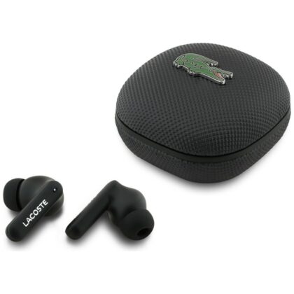 Ακουστικά TWS Lacoste Iconic Petit Pique Bluetooth μαύρο